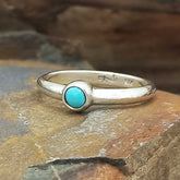 Turquoise stone sterling silver ring